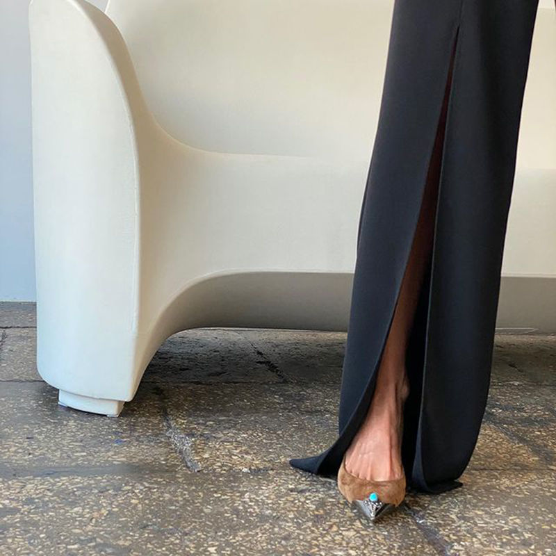 Pantalon Large Fendu