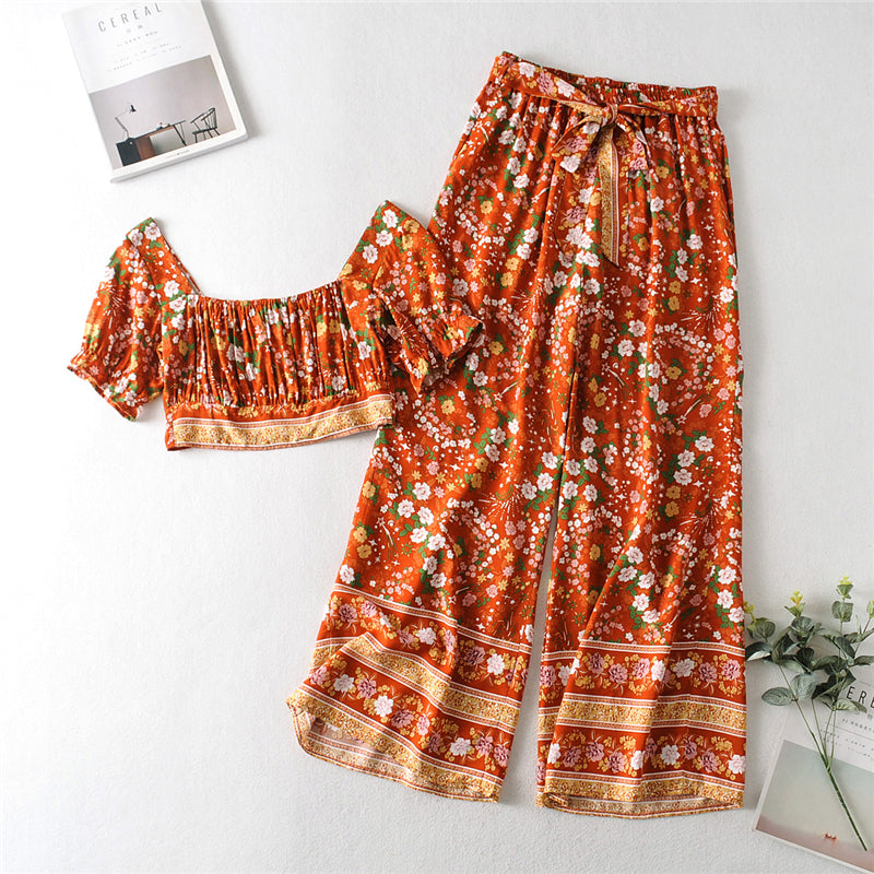 Pantalon Large Terracotta