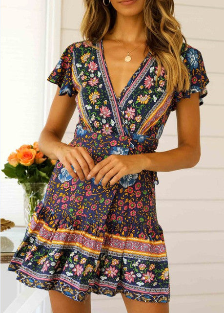Robe Bohème Courte Léopoldine