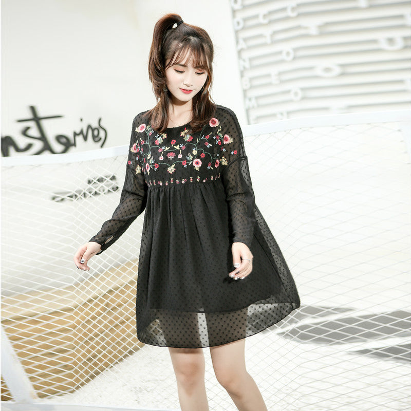 Robe boheme noire courte