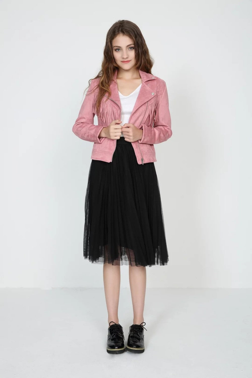 Veste en Daim à Franges