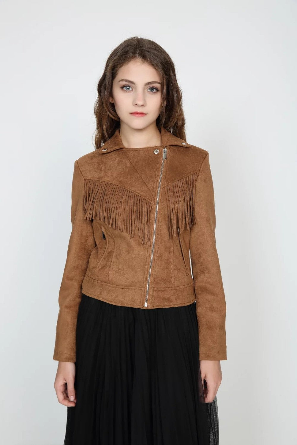 Veste en Daim à Franges