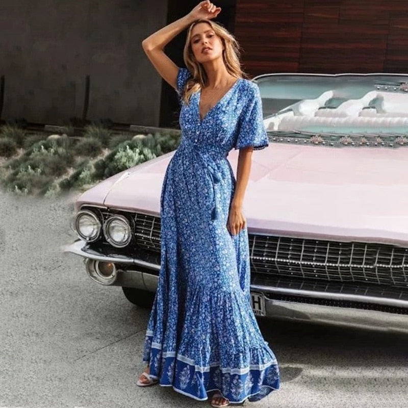 Robe Bohème Longue Automne