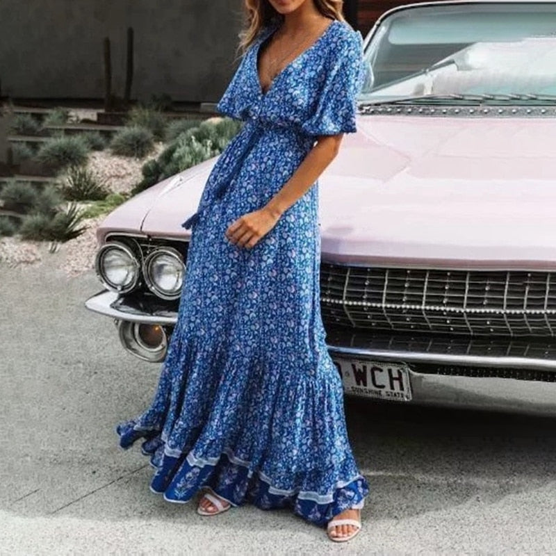 Robe Bohème Longue Automne