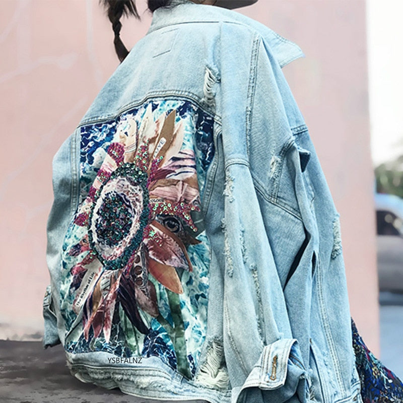 Veste Bohème Chic bleu