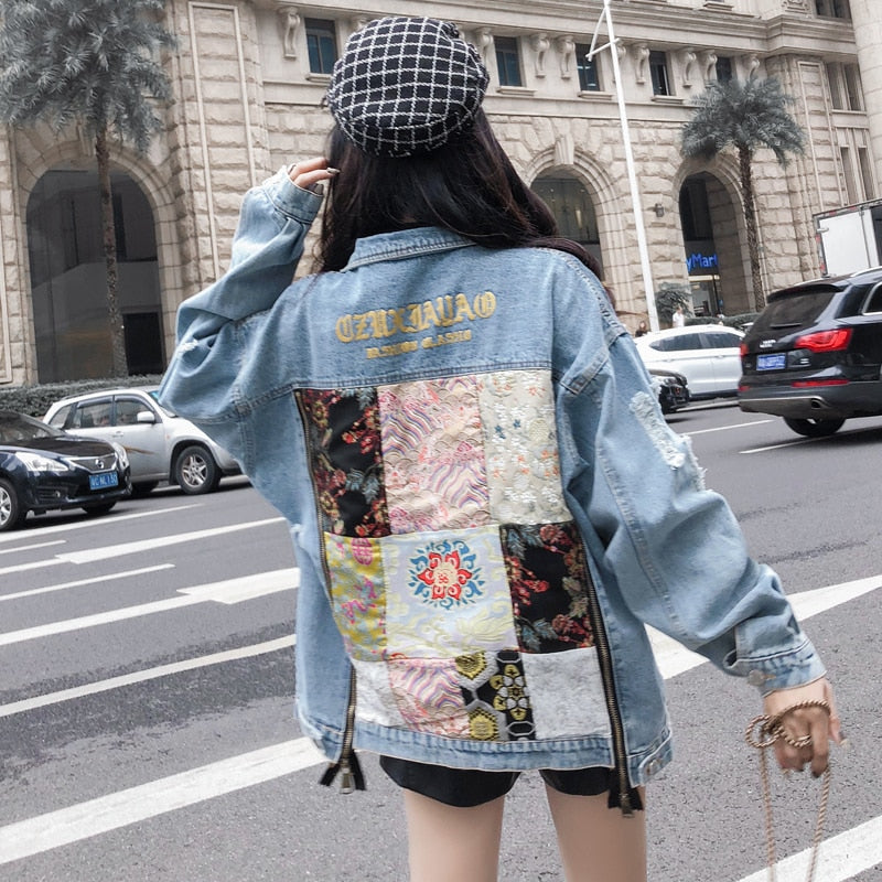 Veste en Jean Femme Bohème