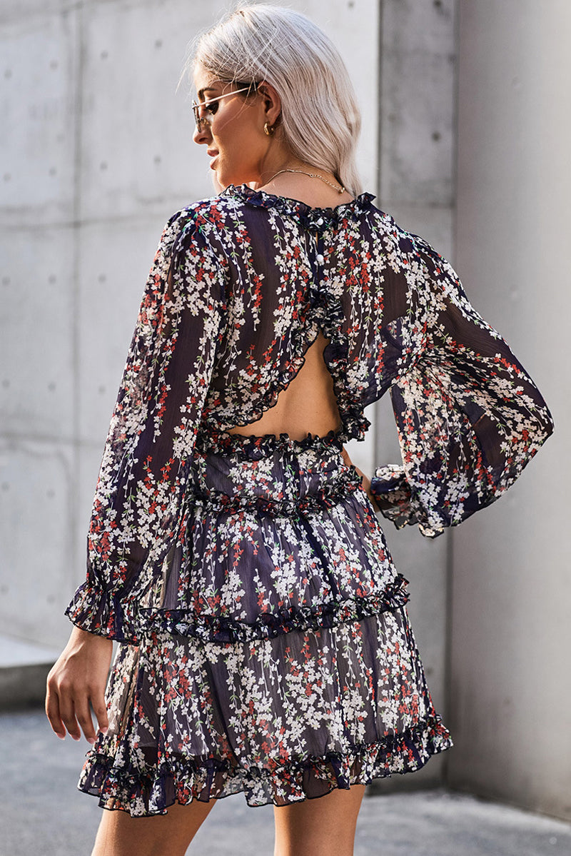 Robe boheme dentelle courte