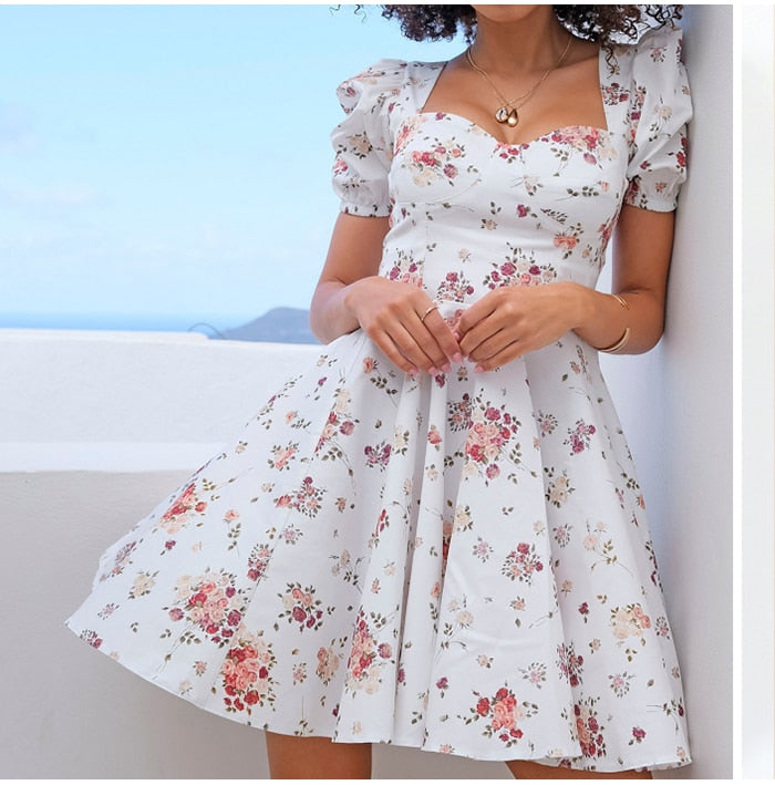 Robe courte bohème fleur