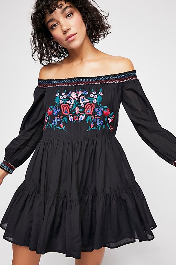 Robe bohème courte hiver