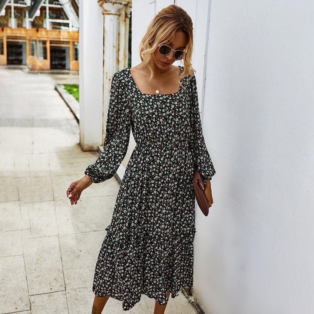 Robe Bohème Automne - Noir / S