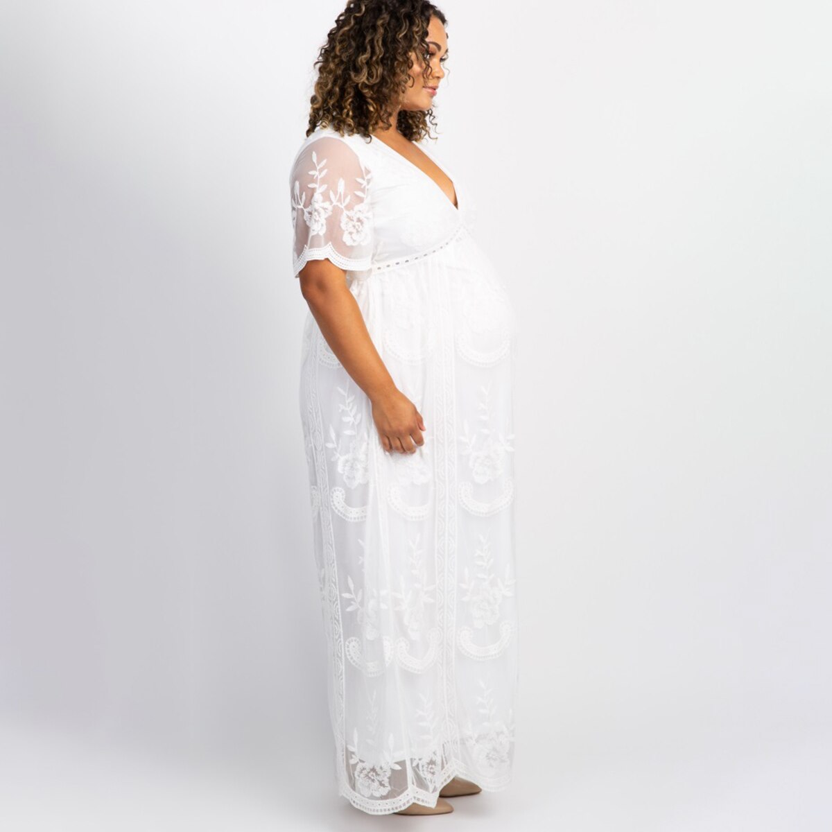 Robe bohème blanche grande taille