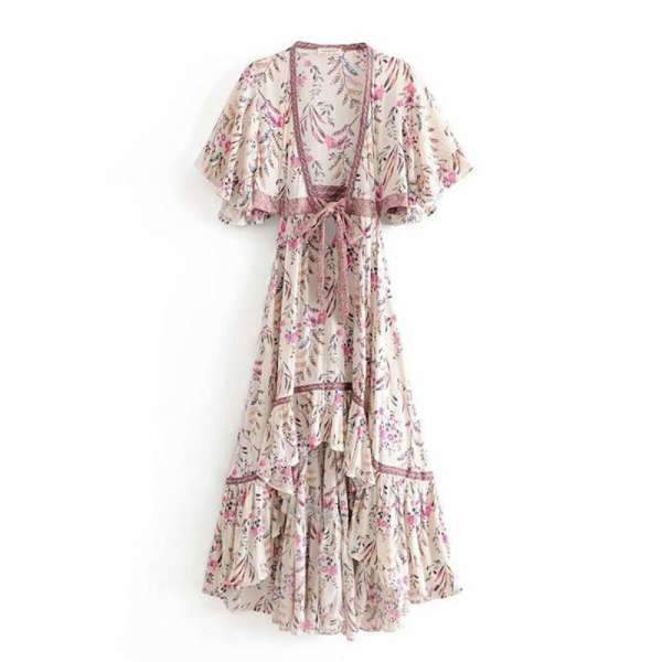 Robe Bohème Chic Courte Devant Long Derrière