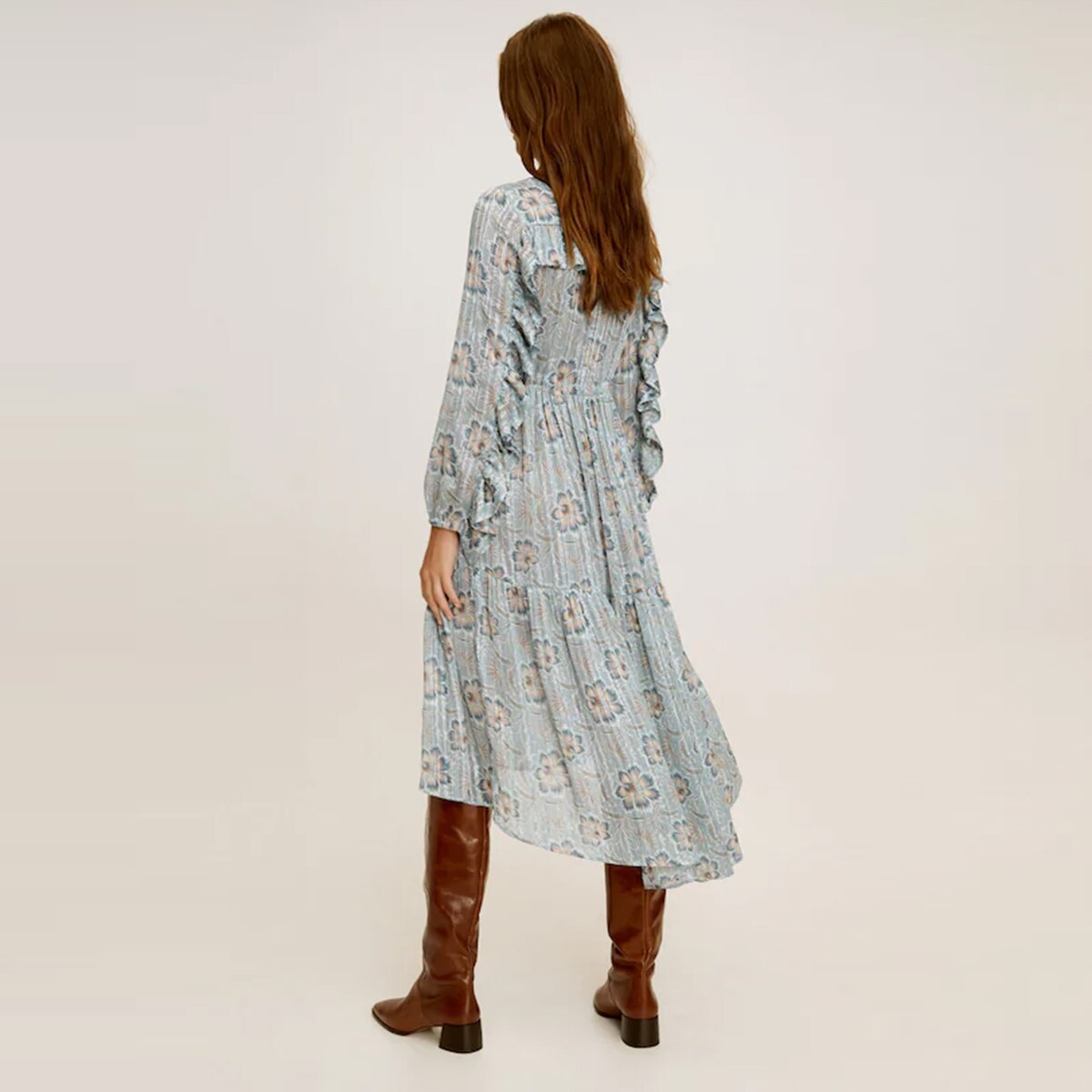 Robe bohème courte bleu