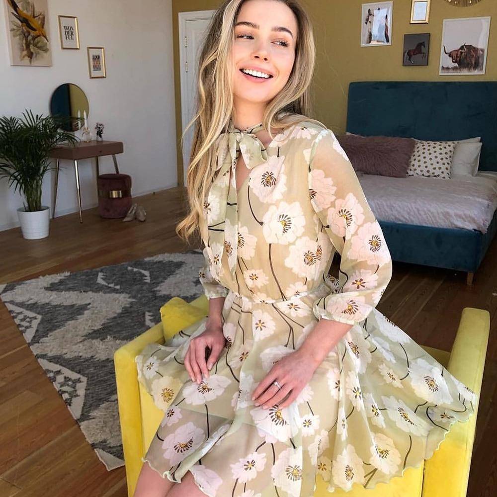 Robe Bohème Courte Myrtille