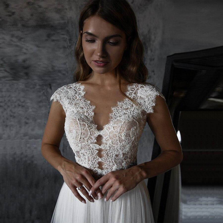 Robe bohème dentelle crochet mariage