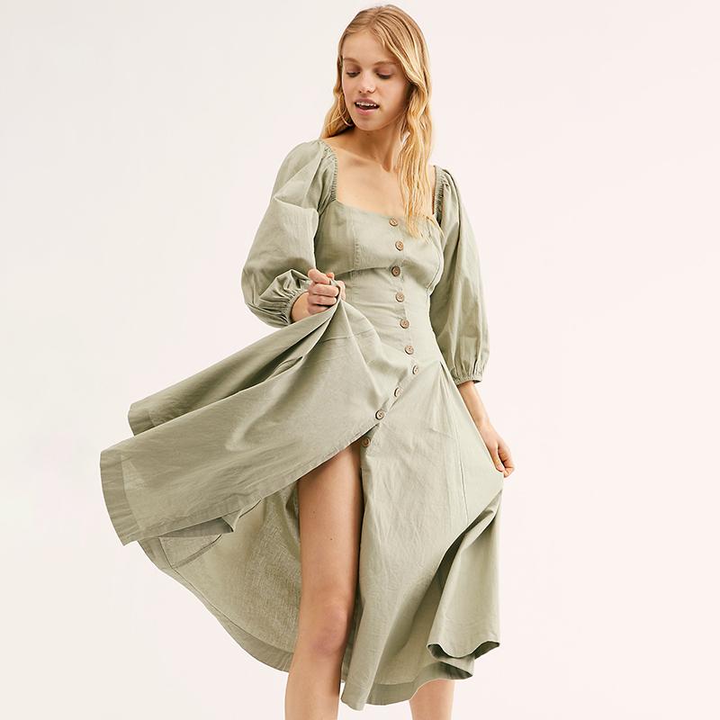 Robe boheme fendue
