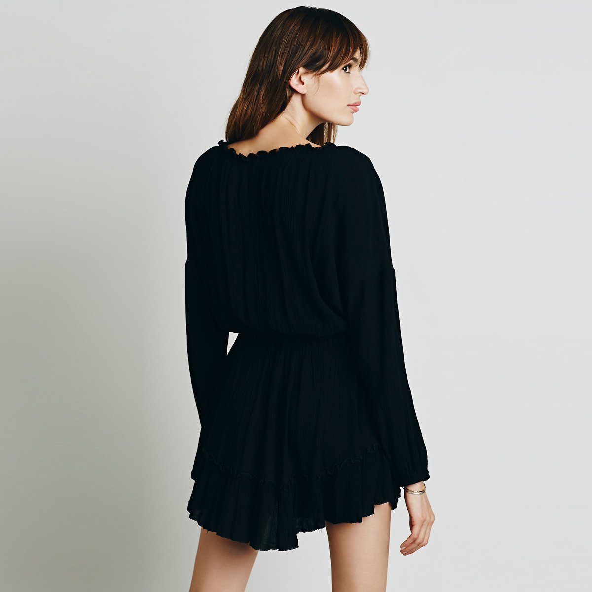 Robe bohème hippie noir - Noir / M