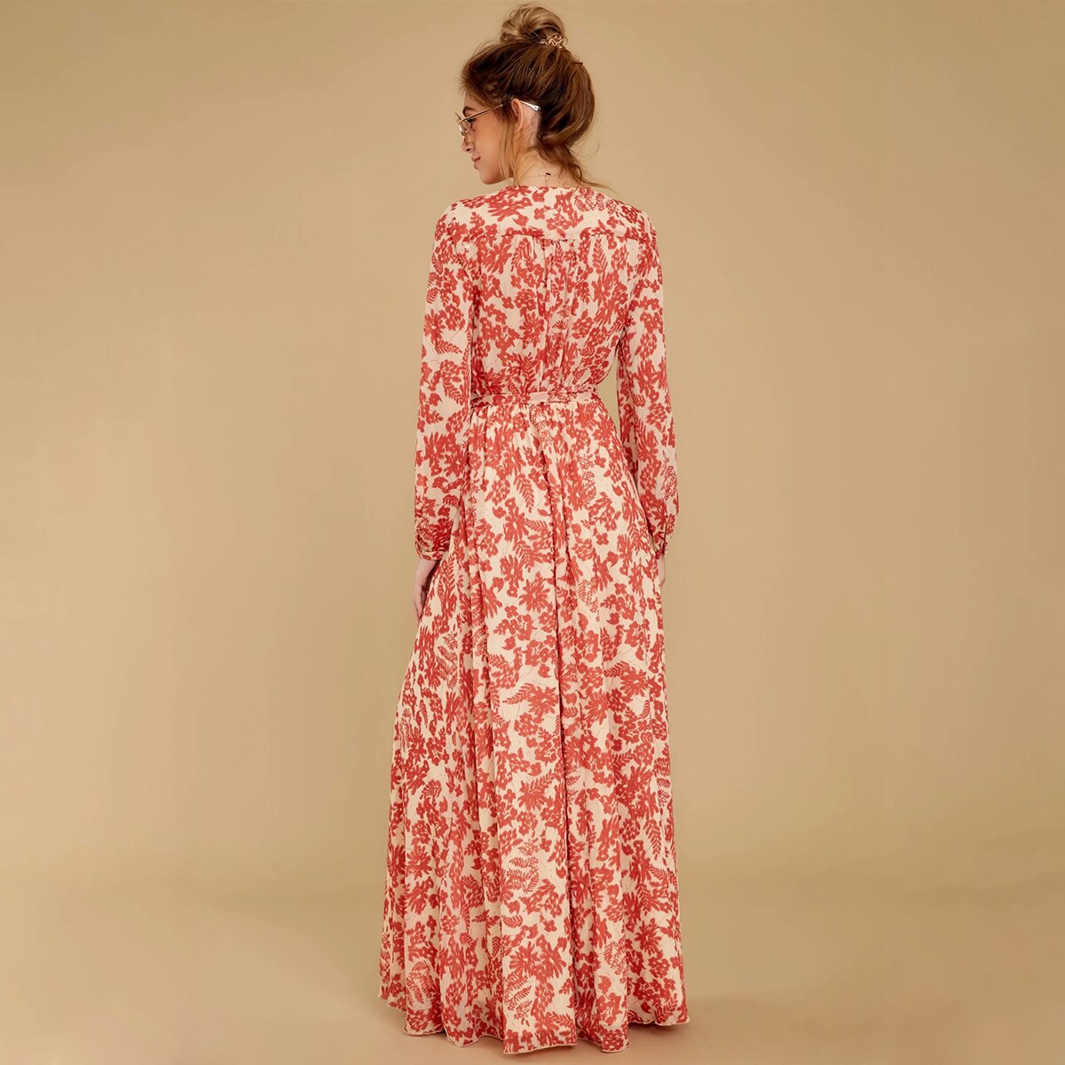 Robe boheme manche longue