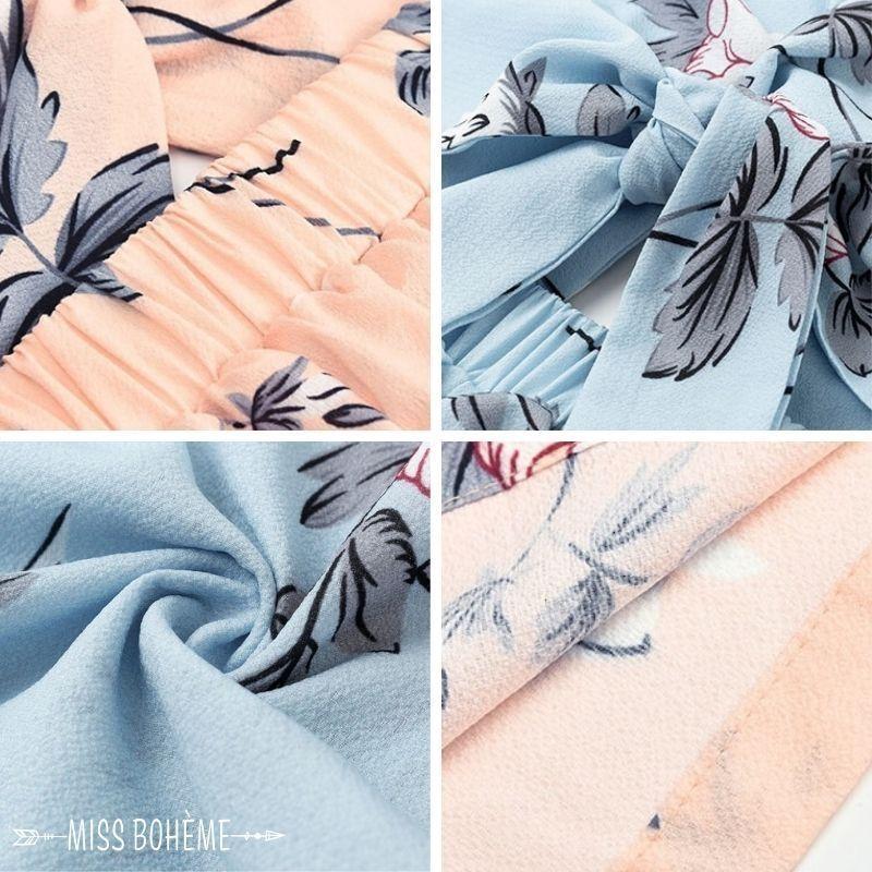 Robe Bohème Maxi Fleurie Dos Nu