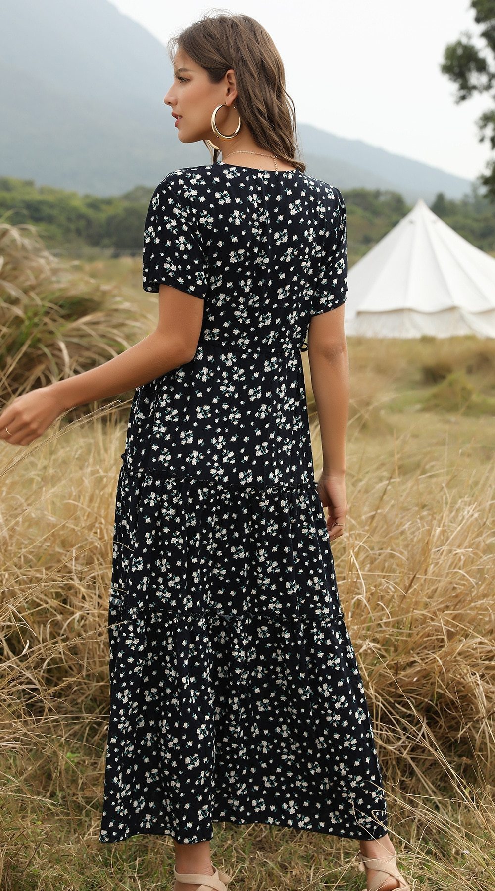 Robe bohème noir vintage