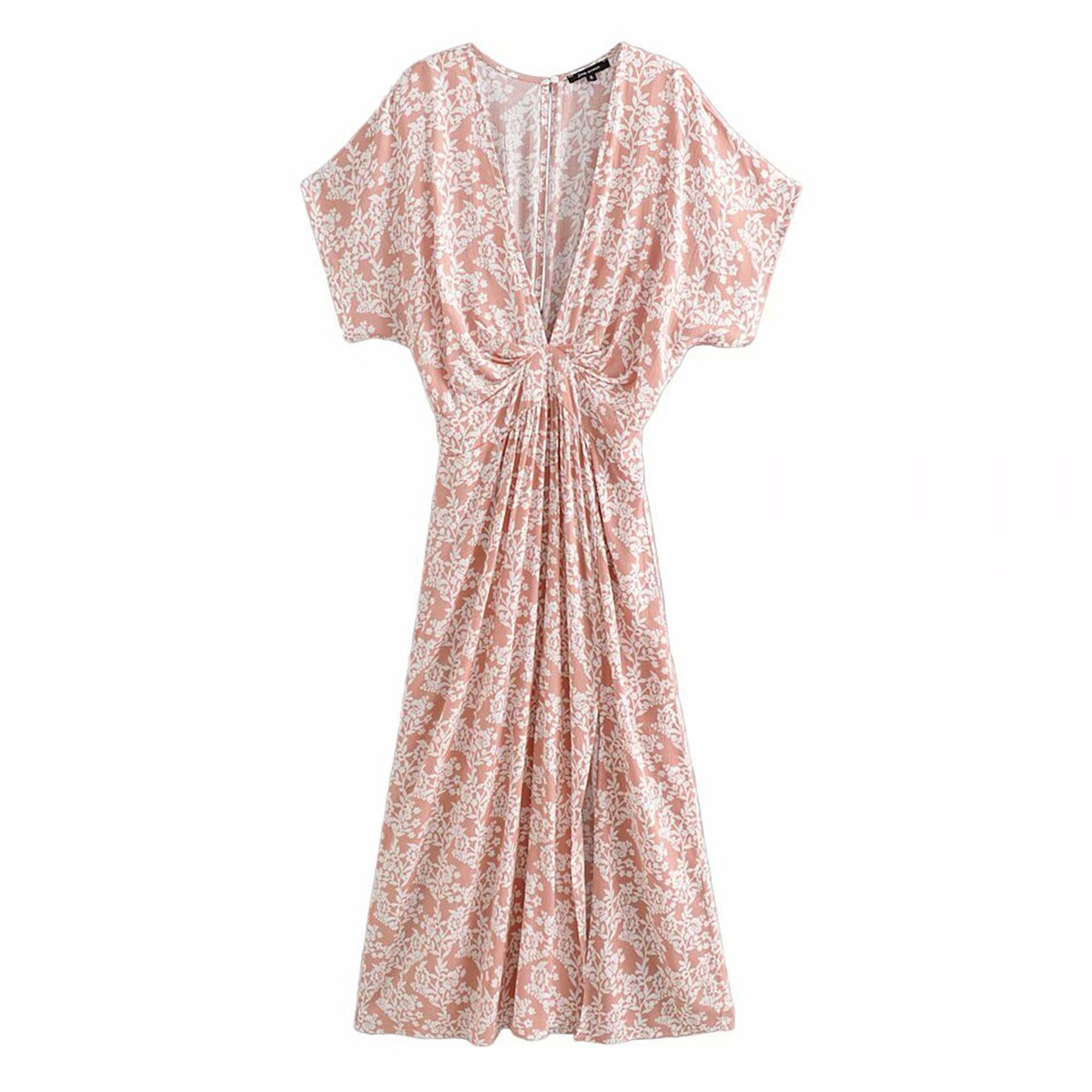 Robe boho longue rose