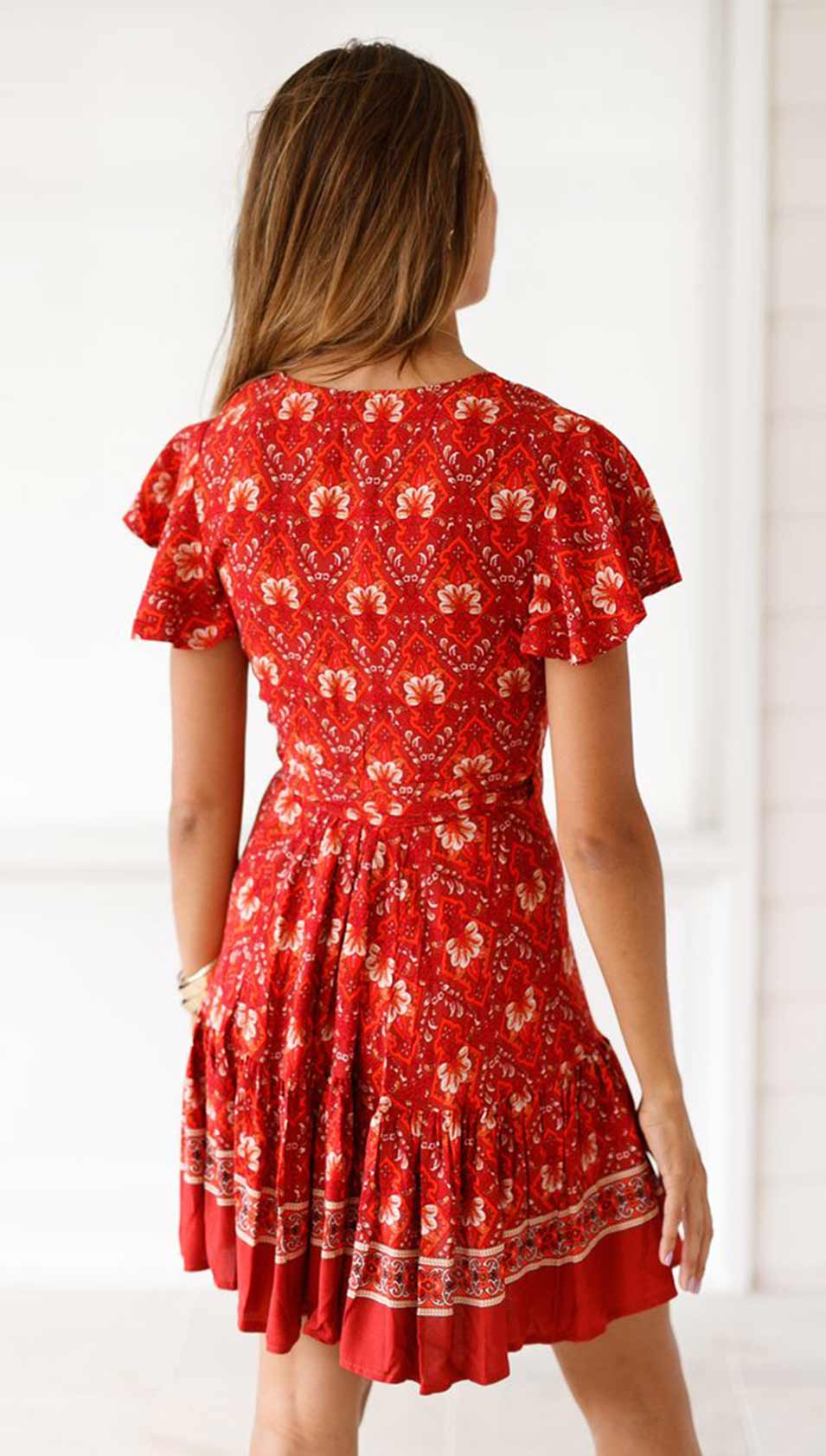 Robe Boho Rouge