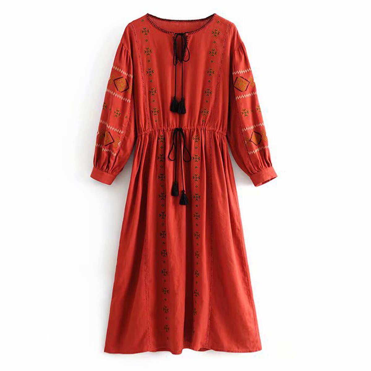 Robe ceremonie boheme femme - Orangered / S