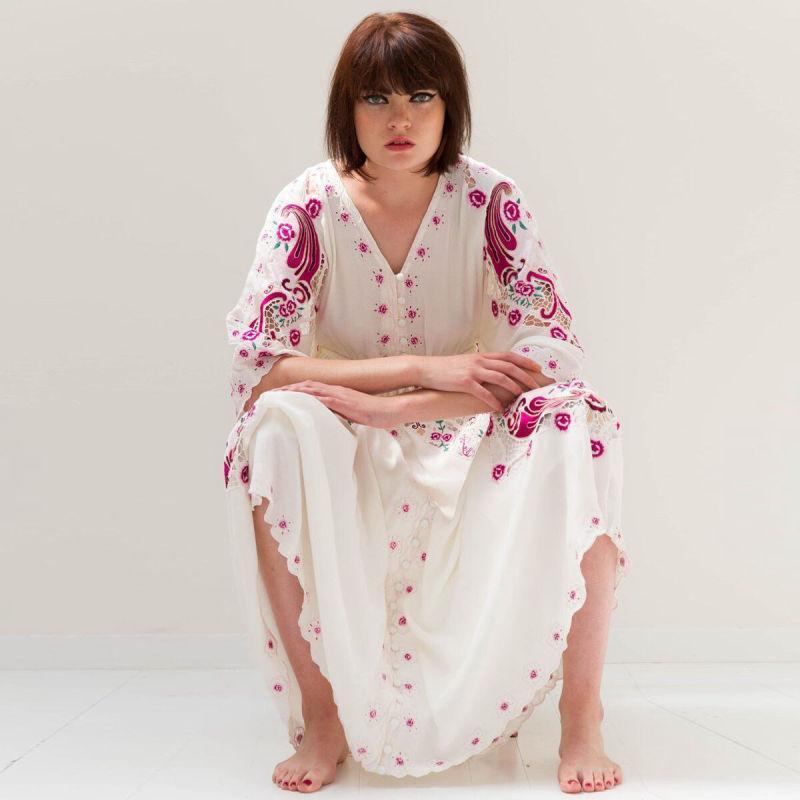 Robe Courte Blanche Hippie Chic