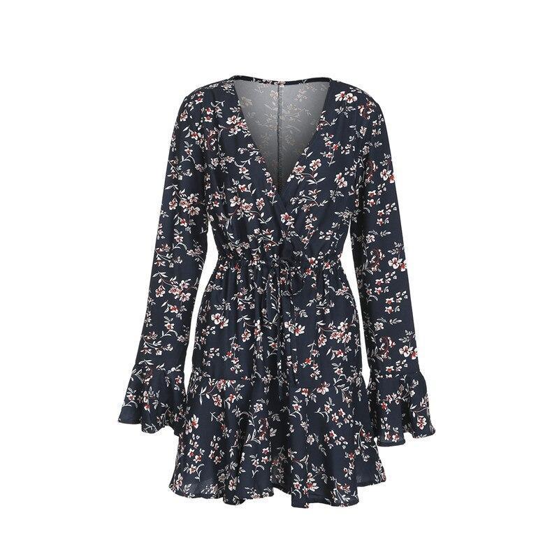 Robe Courte Bohème Manche Longue
