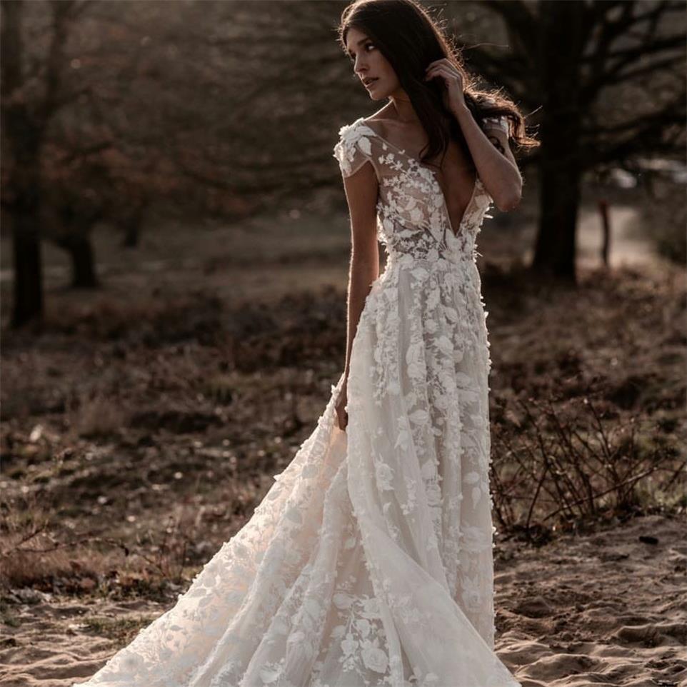 Robe De Mariée Esprit Bohème - Ivoire / 32 / 50cm