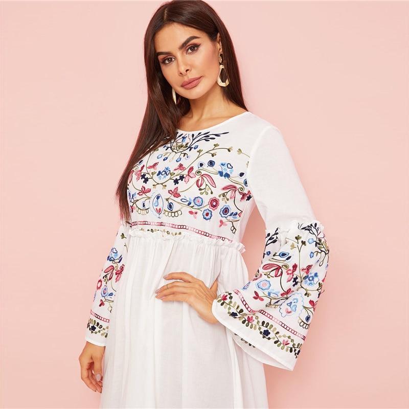 Robe d’Eté Blanche Bohème