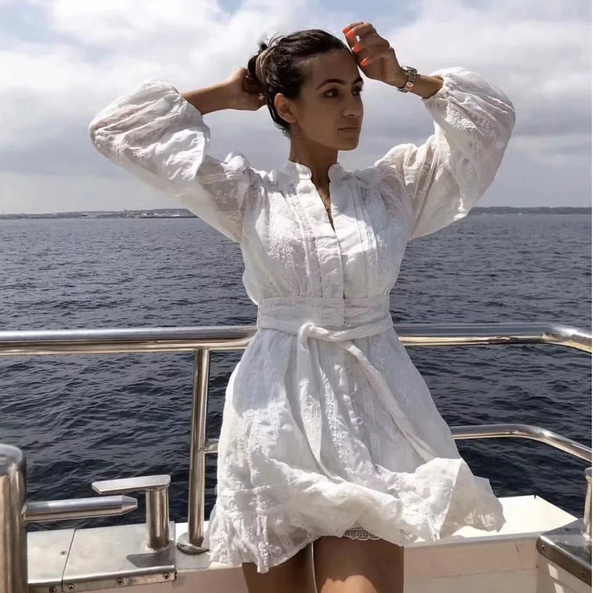 Robe hippie bohème blanche