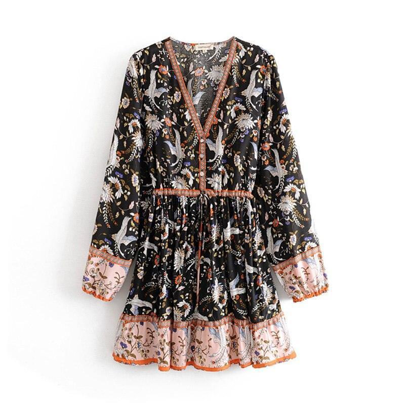 Robe Hippie Manche Longue