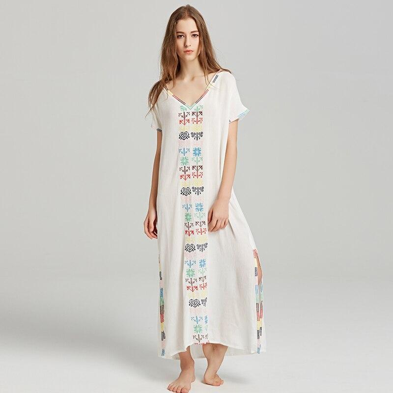 Robe longue bohème blanche