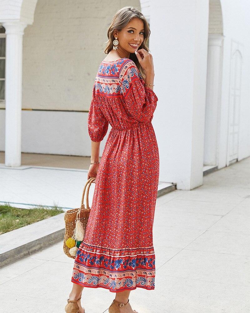 Robe longue boheme dété