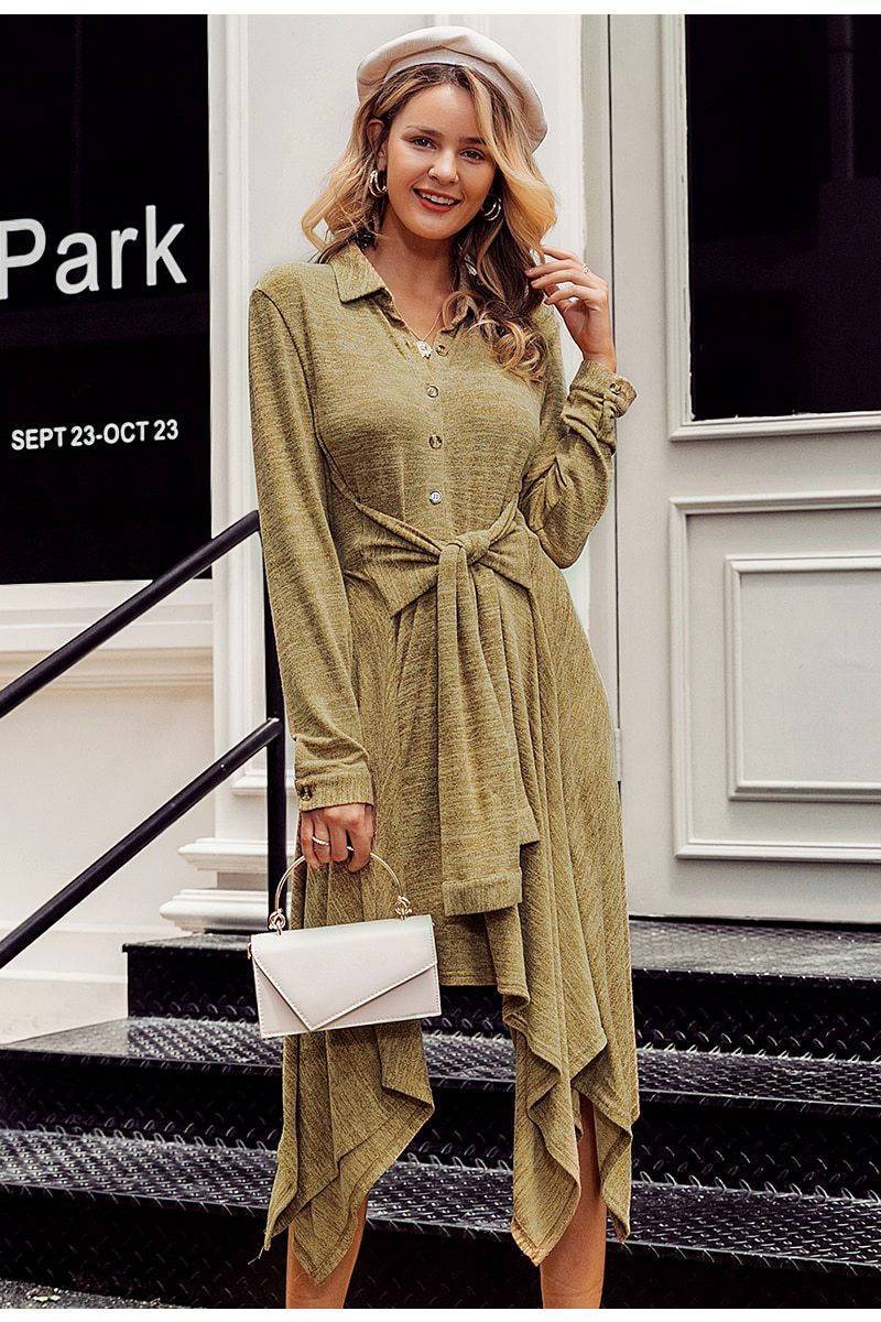 Robe Longue Bohème Kaki