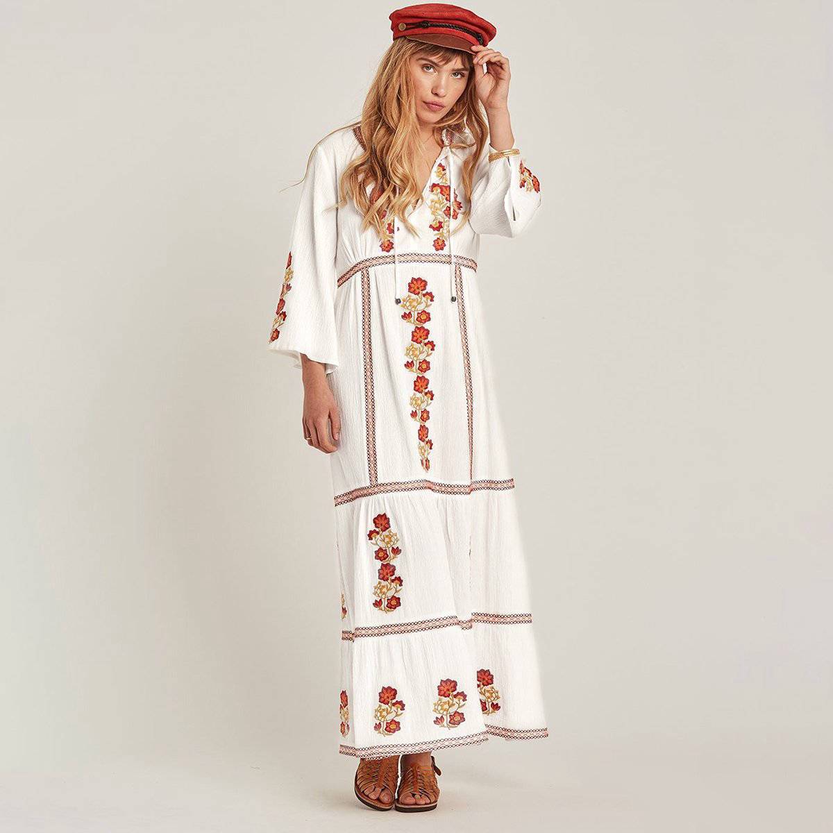 Robe Longue Été Boho - Blanc / S