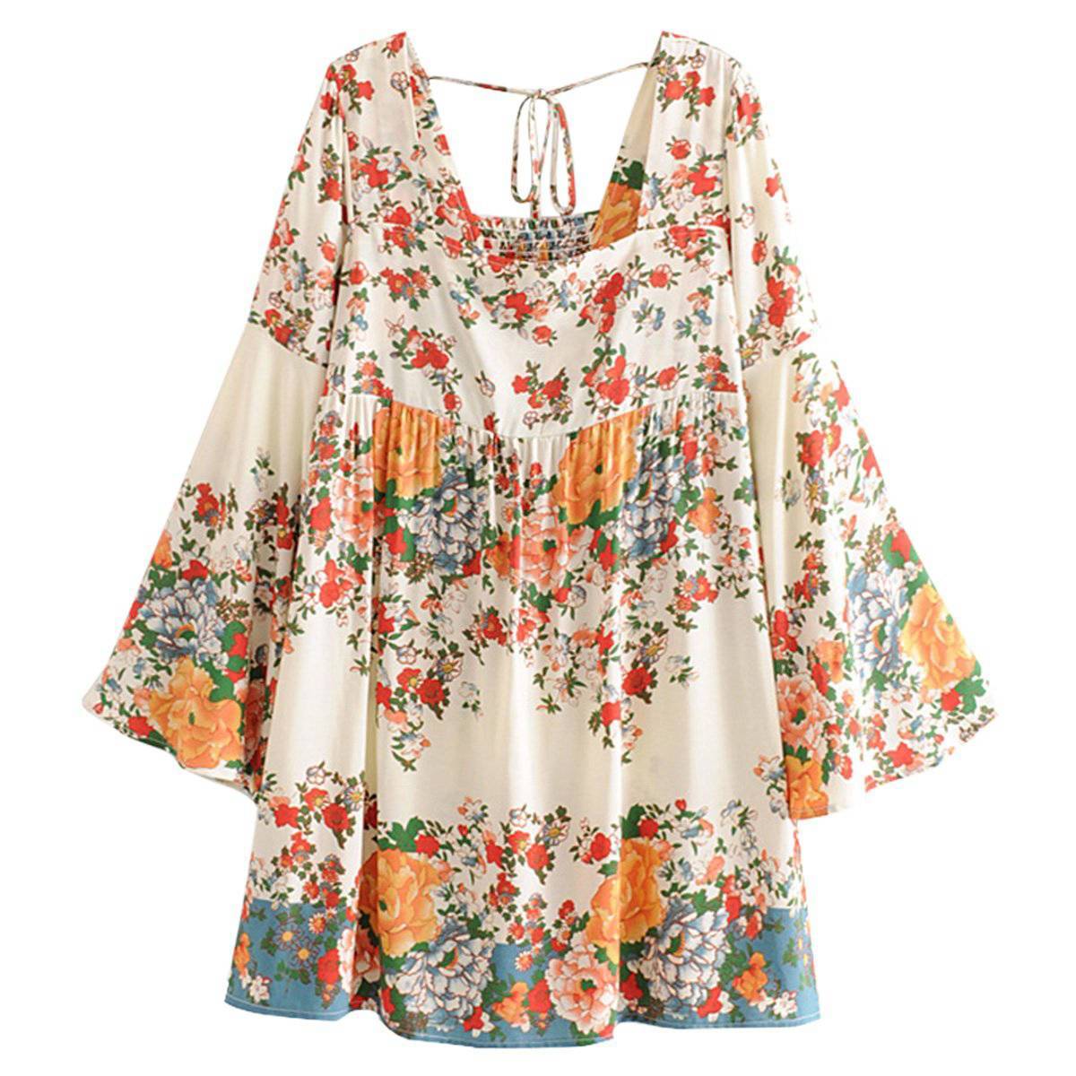 Robe Longue Hippie Chic Beige