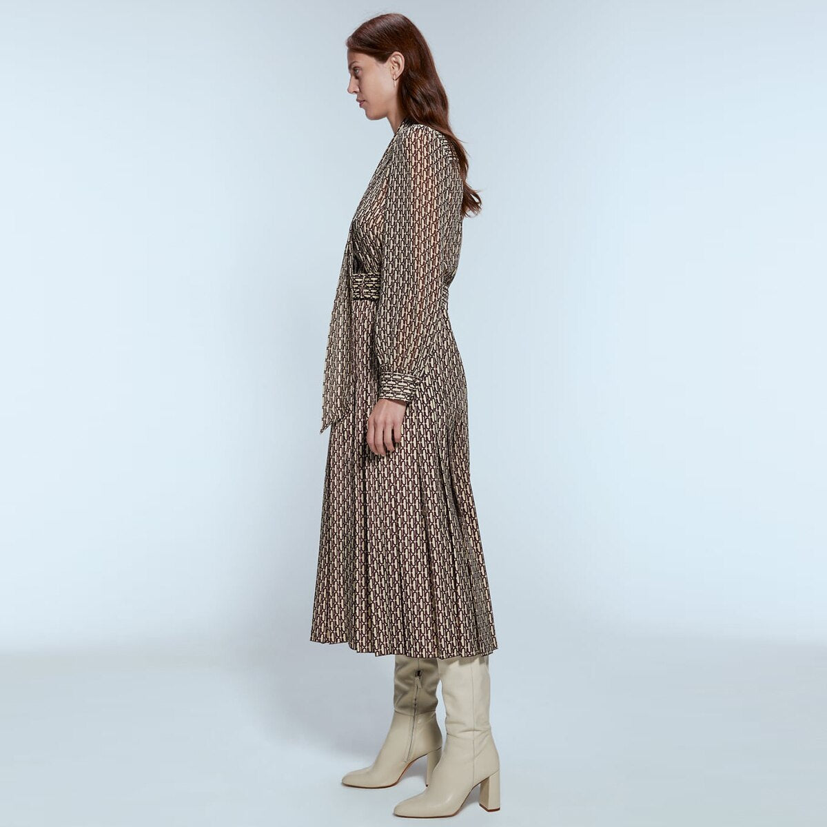 Robe longue marron bohème