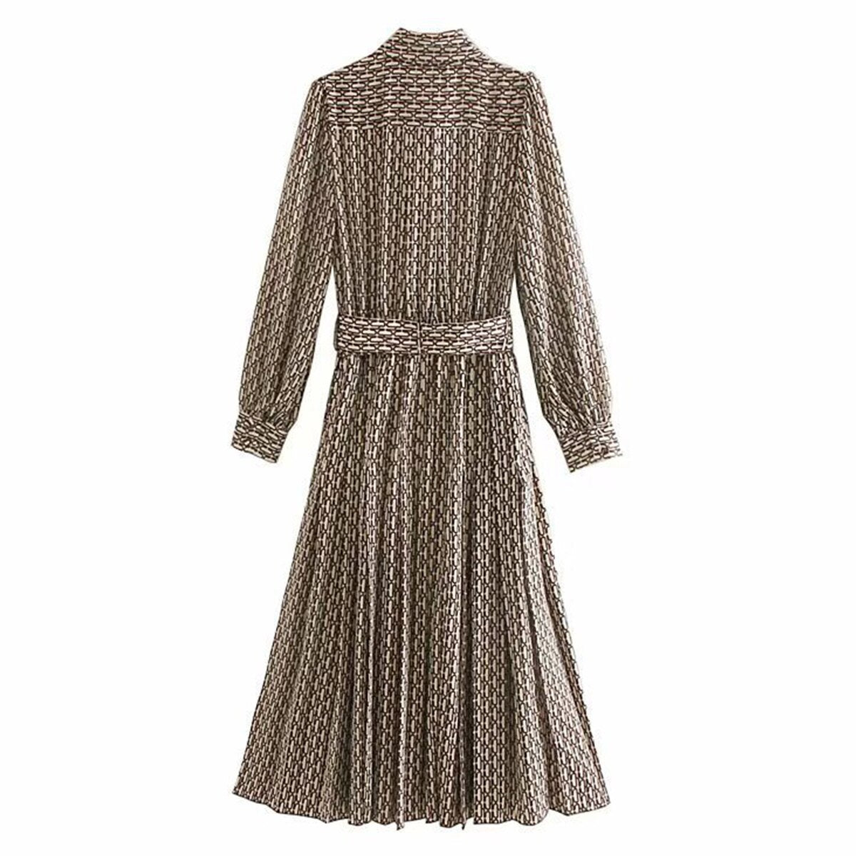 Robe longue marron bohème