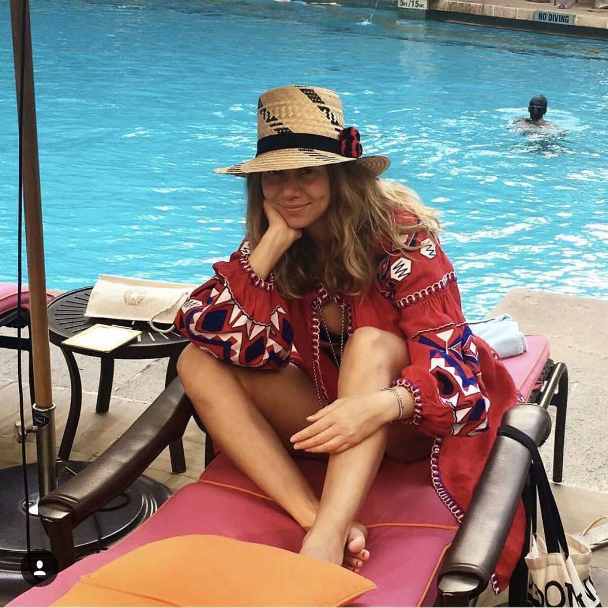 Robe Plage Hippie - Rouge / Taille Unique
