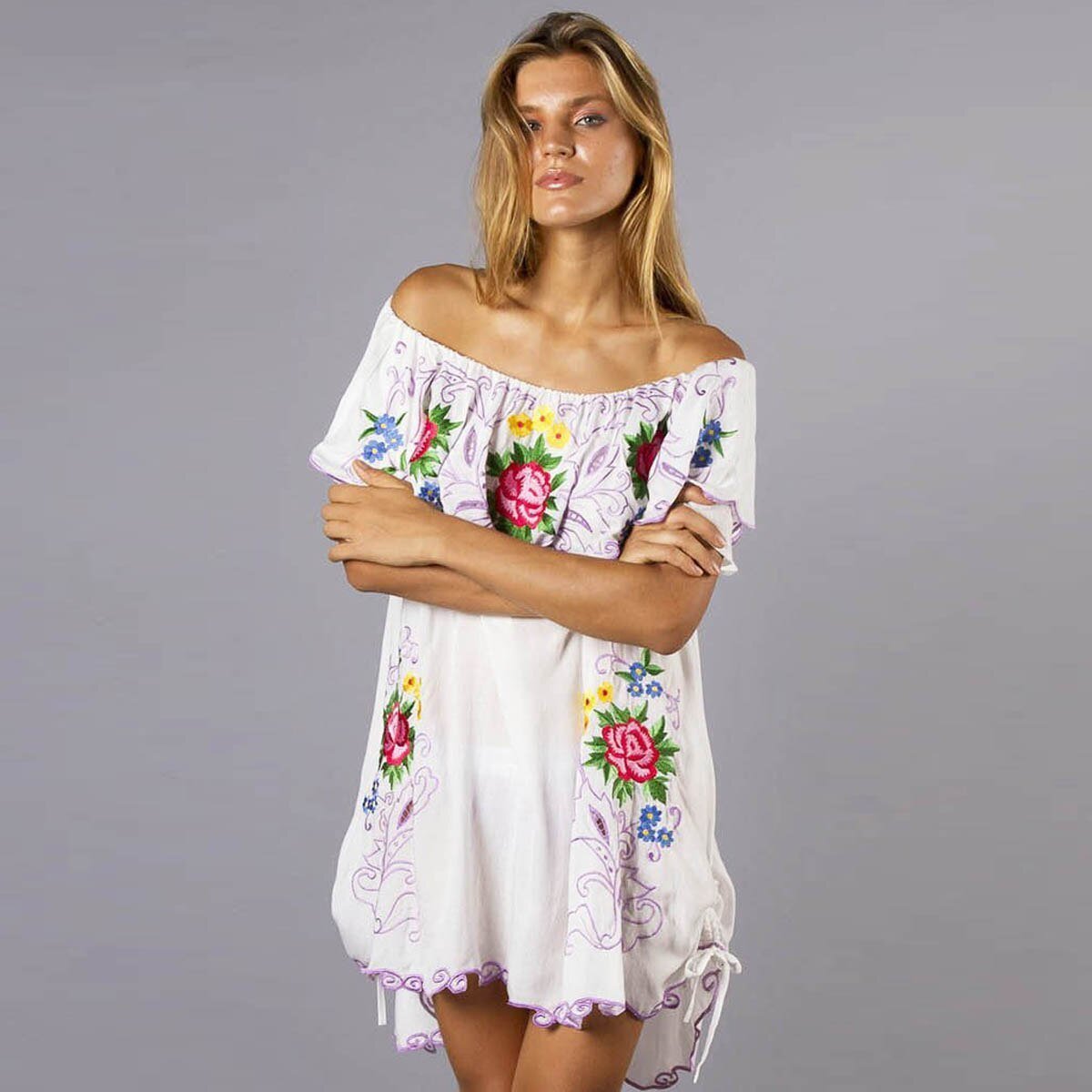Robe Retro Bohème Blanche