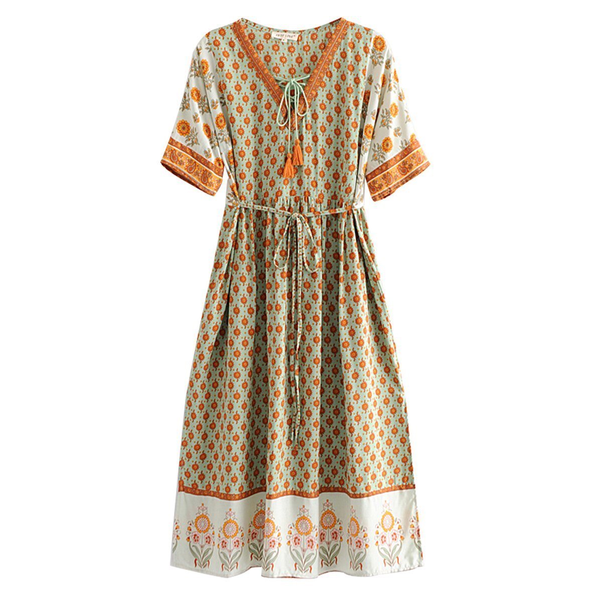 Robe Vintage Hippie Coton