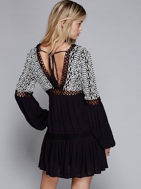 Robe Bohème Blanche Courte