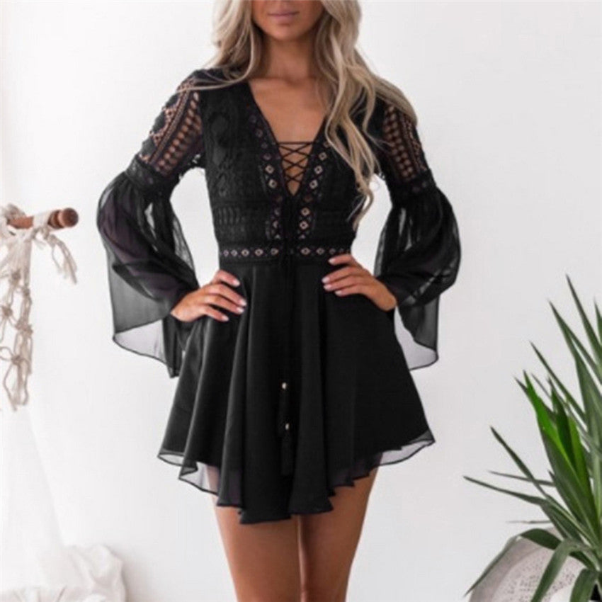 Robe bohème blanche romantique