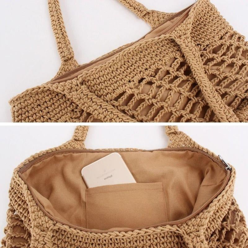 Sac Bohème Paille Tressée