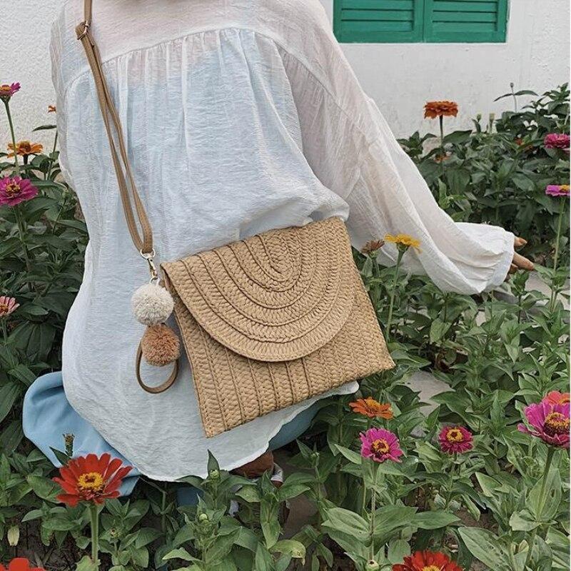 Sac Pochette Paille Bohème
