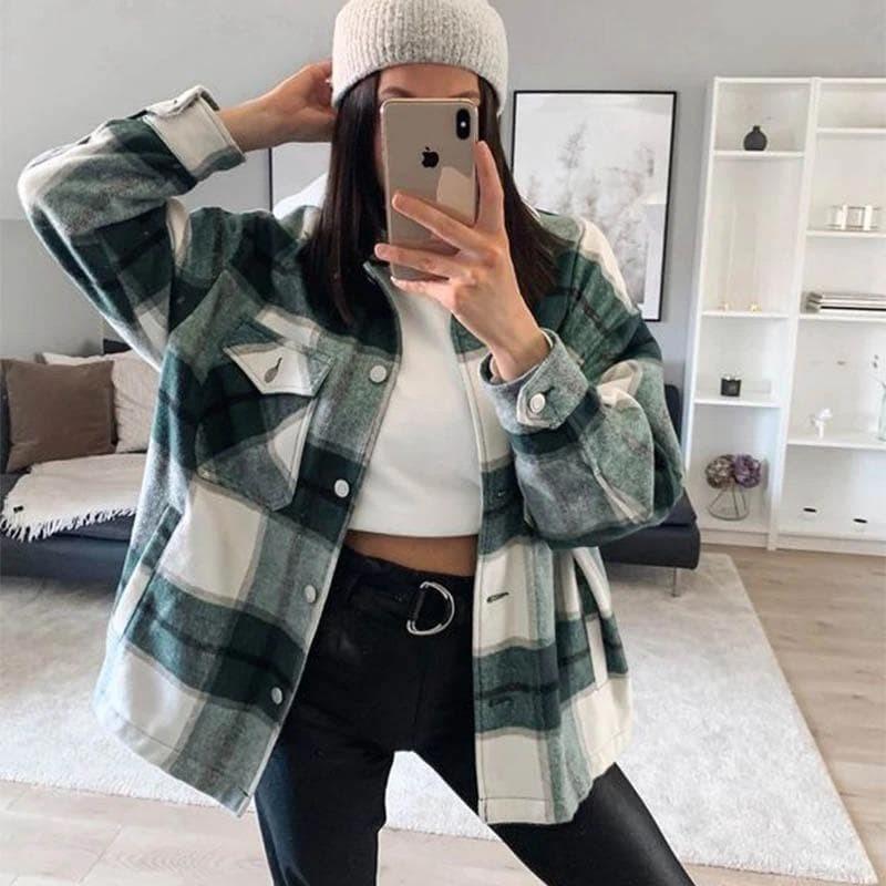Veste Chemise à Carreaux