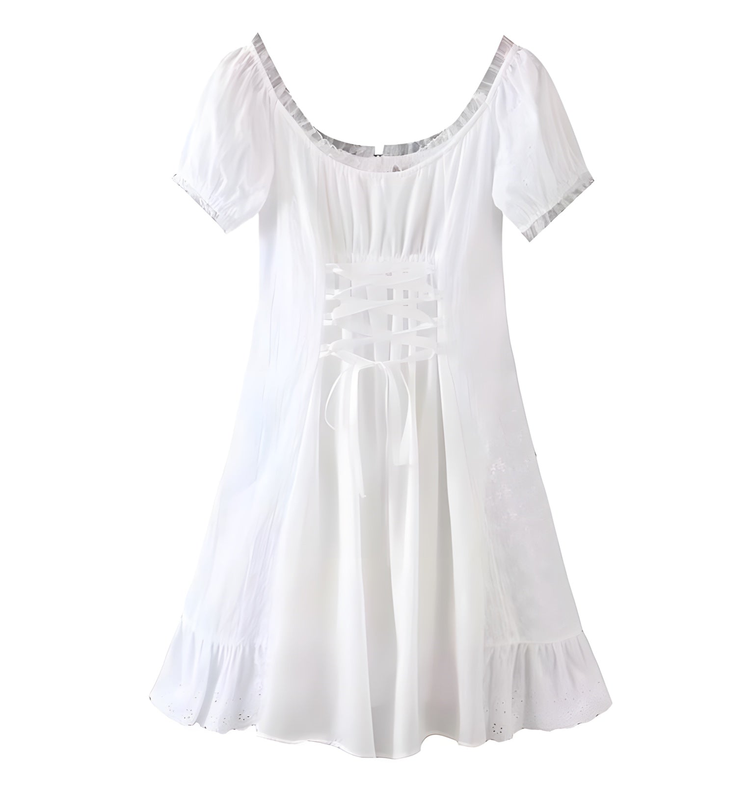 Robe blanche avec manche