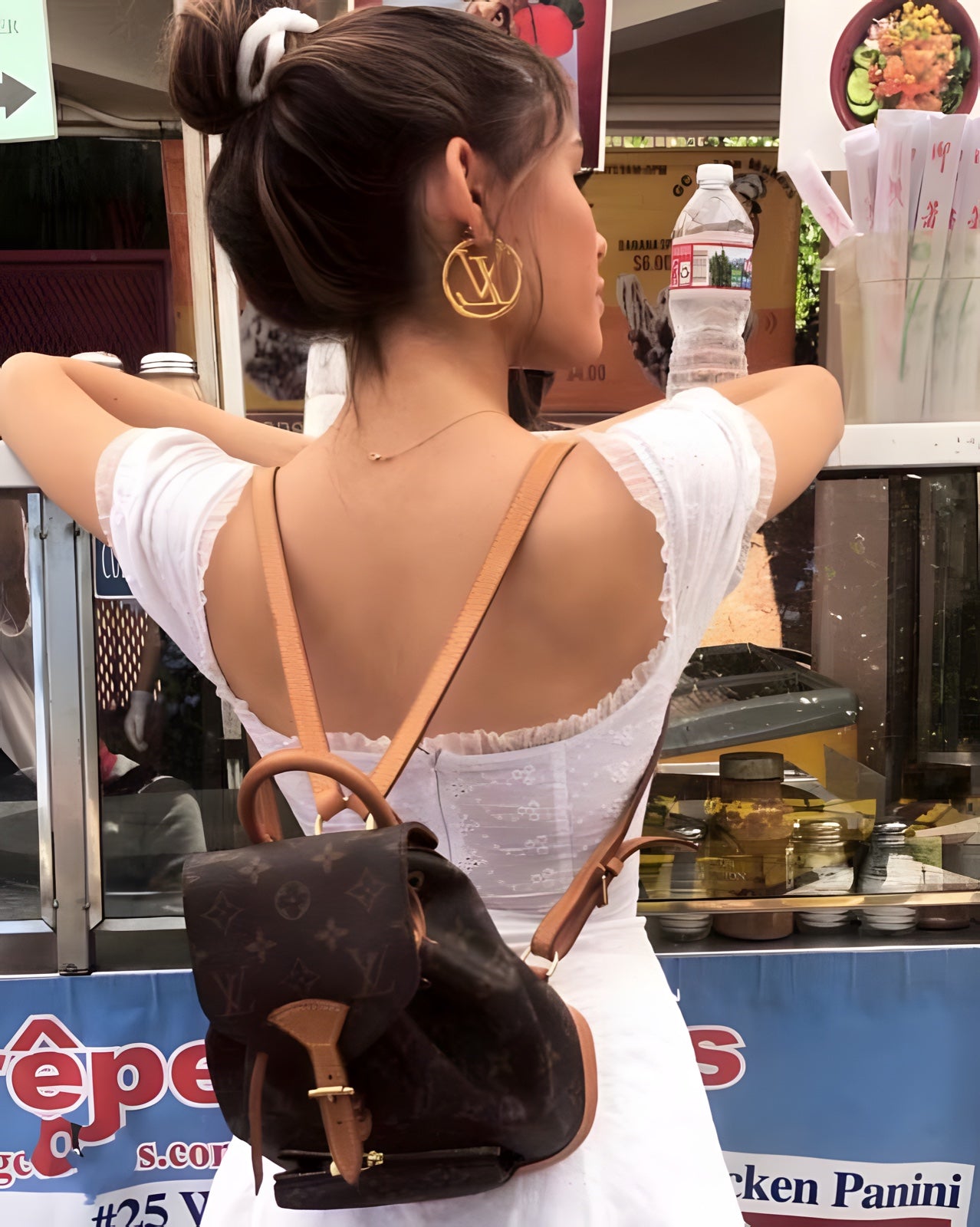Robe blanche avec manche